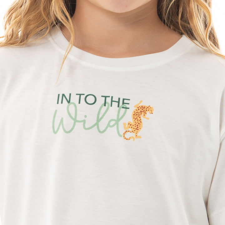 CAMISETA PARA NIÑAS CON ESTAMPADO SAFARI
