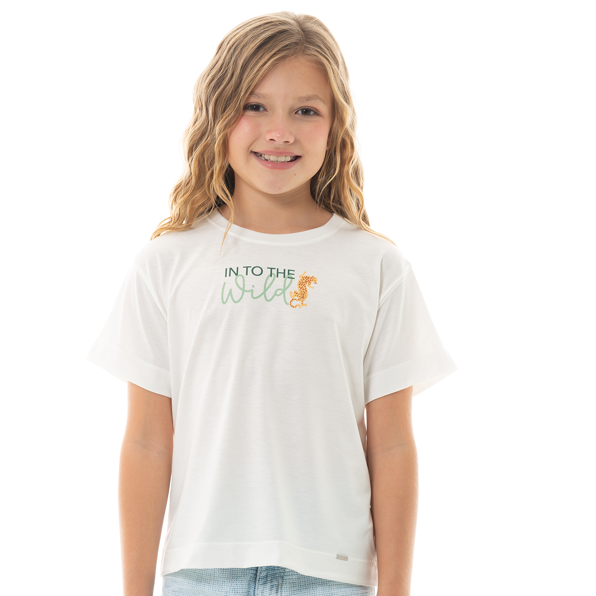 CAMISETA PARA NIÑAS CON ESTAMPADO SAFARI