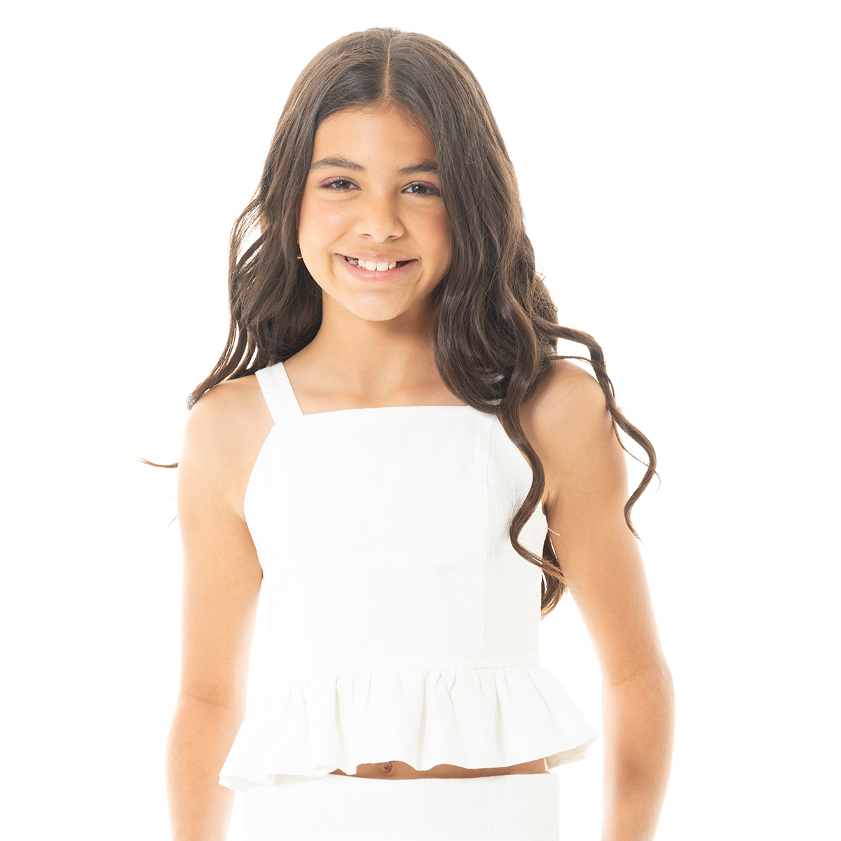 CROP TOP PARA NIÑAS CON DISEÑO BORDADO