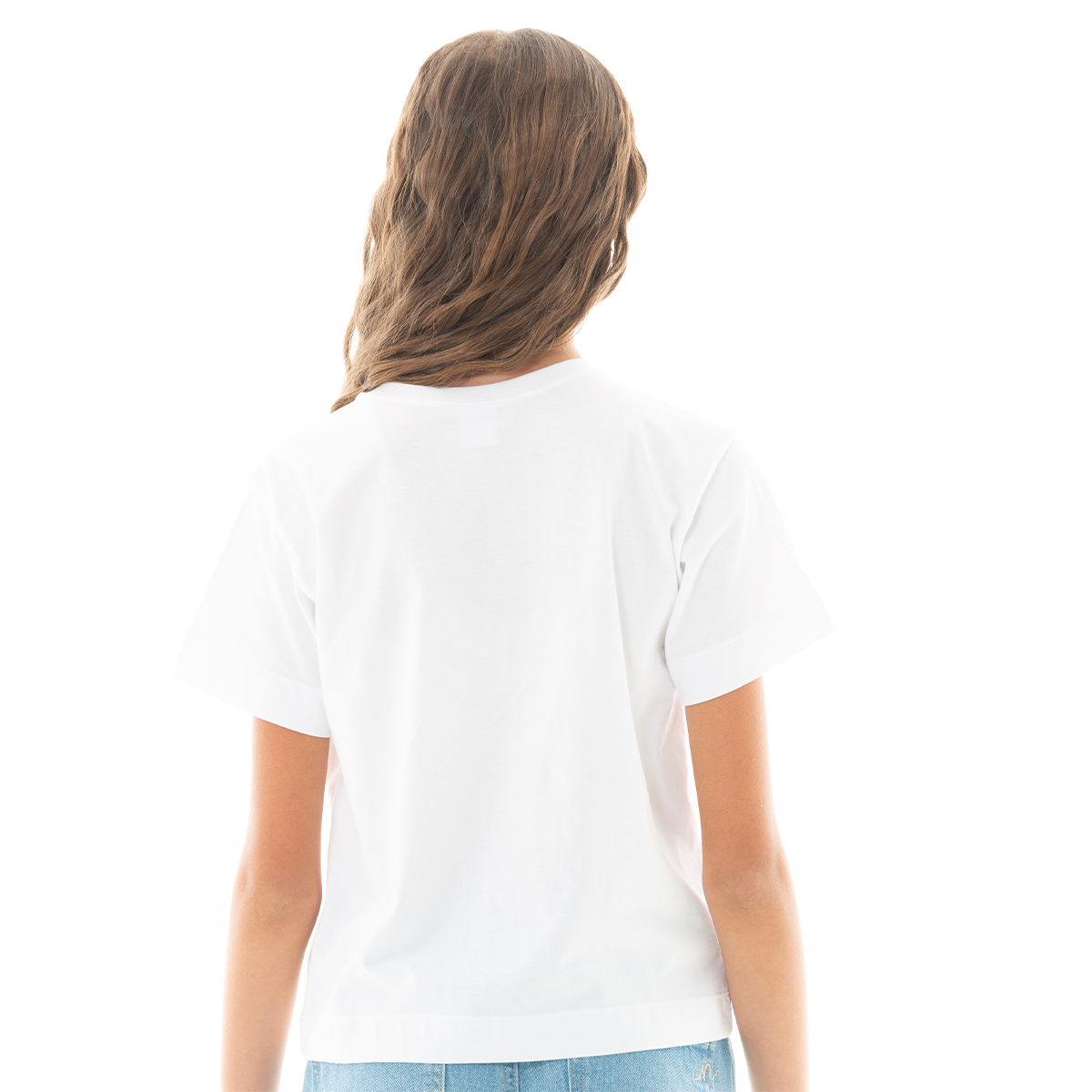 CAMISETA PARA NIÑA CON ESTAMPADO DE PIEDRERIA