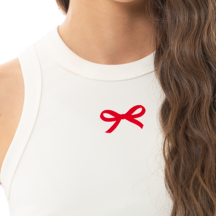 CROP TOP PARA NIÑAS CON APLIQUE DE LAZO