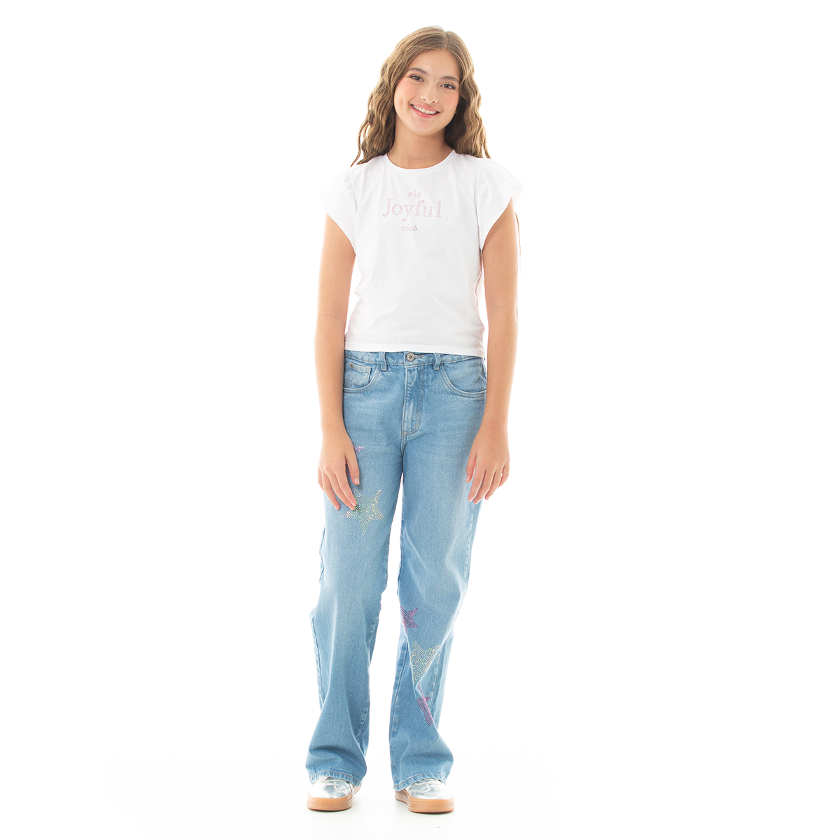 CAMISETA PARA NIÑAS CON DISEÑO EN PIEDRERIA