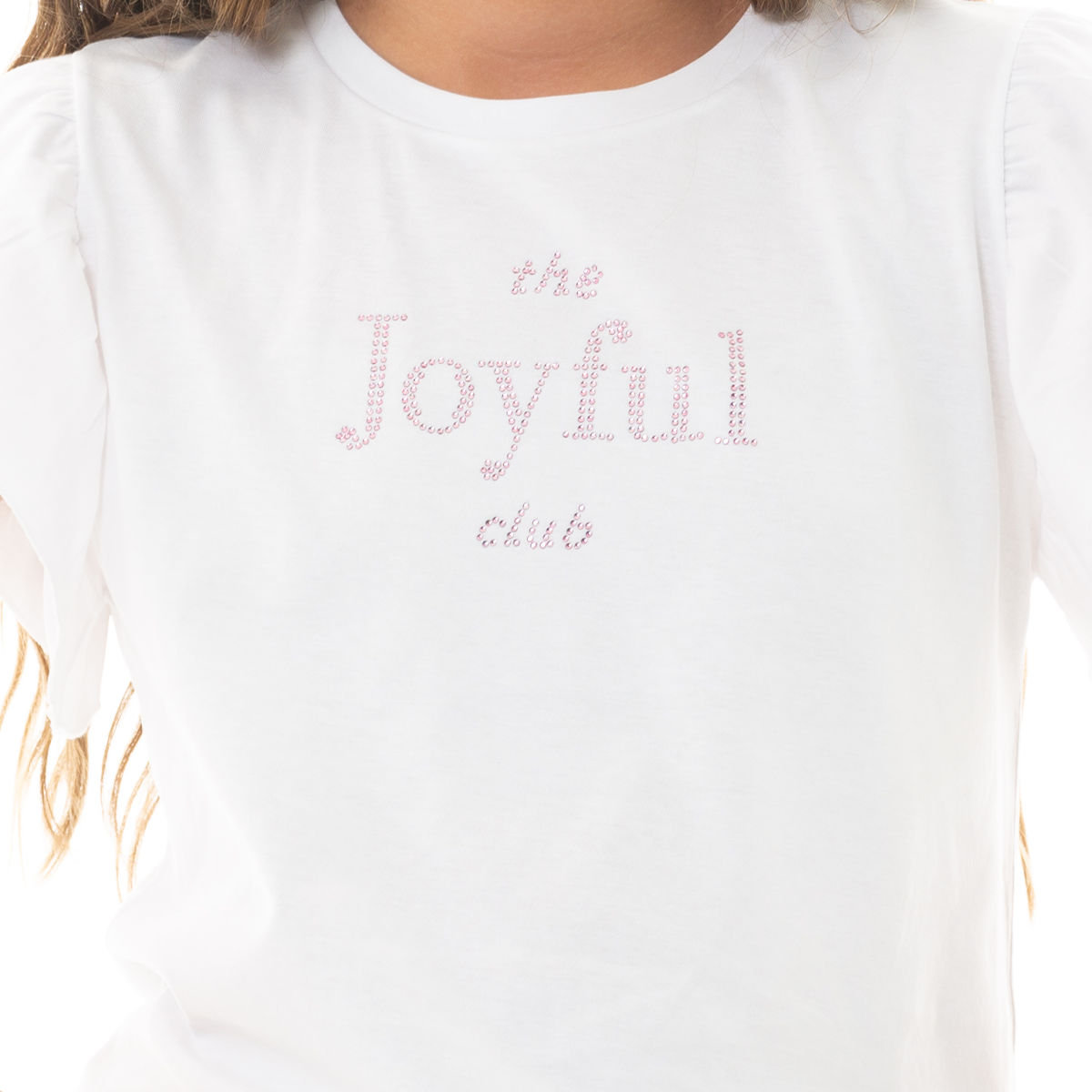 CAMISETA PARA NIÑAS CON DISEÑO EN PIEDRERIA