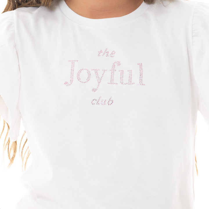 CAMISETA PARA NIÑAS CON DISEÑO EN PIEDRERIA