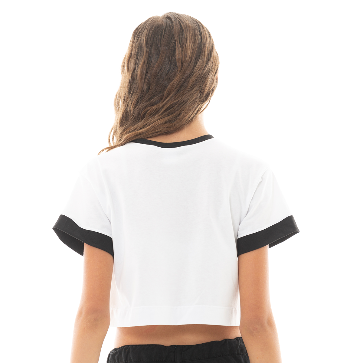CAMISETA CROP PARA NIÑA CON DETALLES EN PEDRERIA