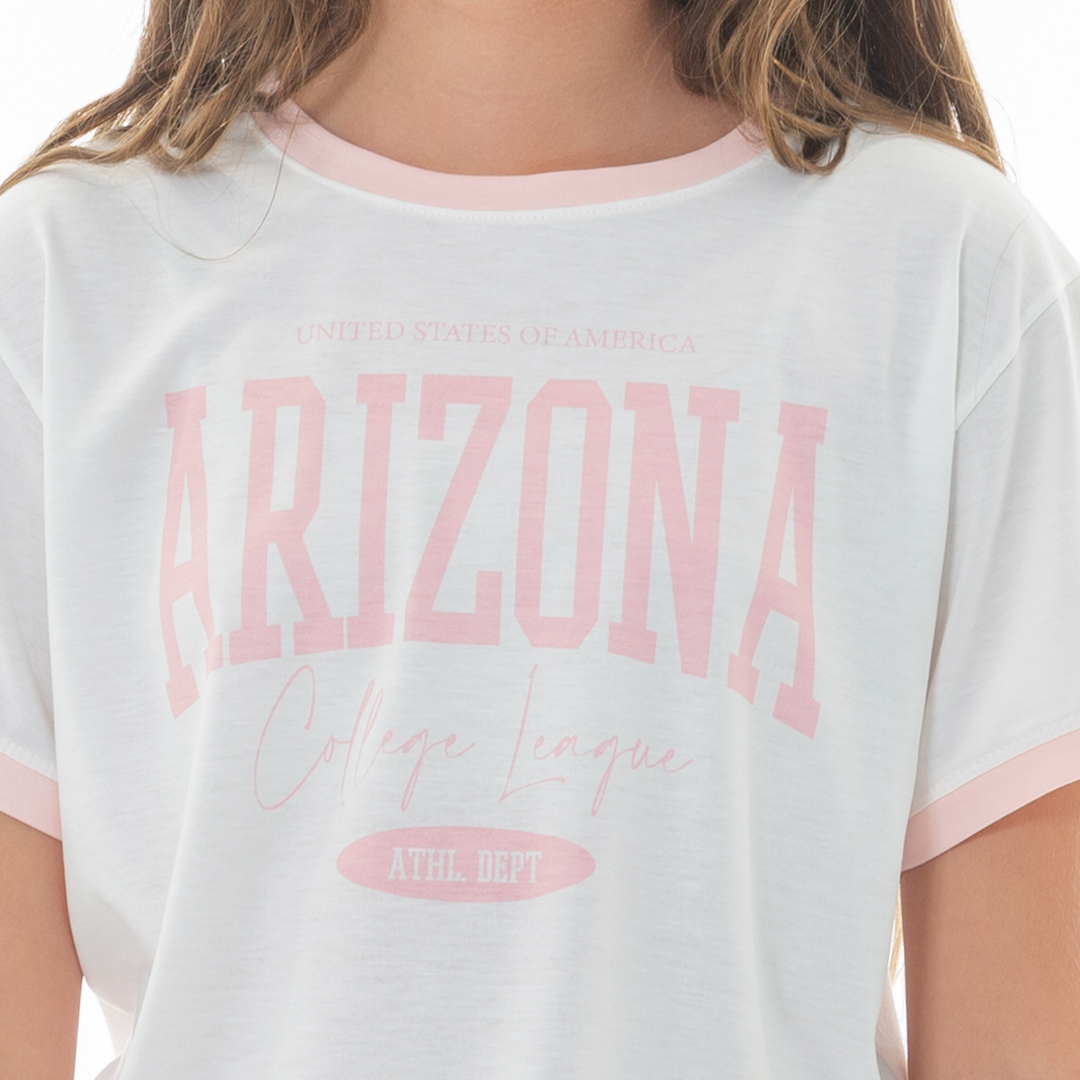 CAMISETA PARA NIÑAS CON DISEÑO ESTAMPADO -ARIZONA