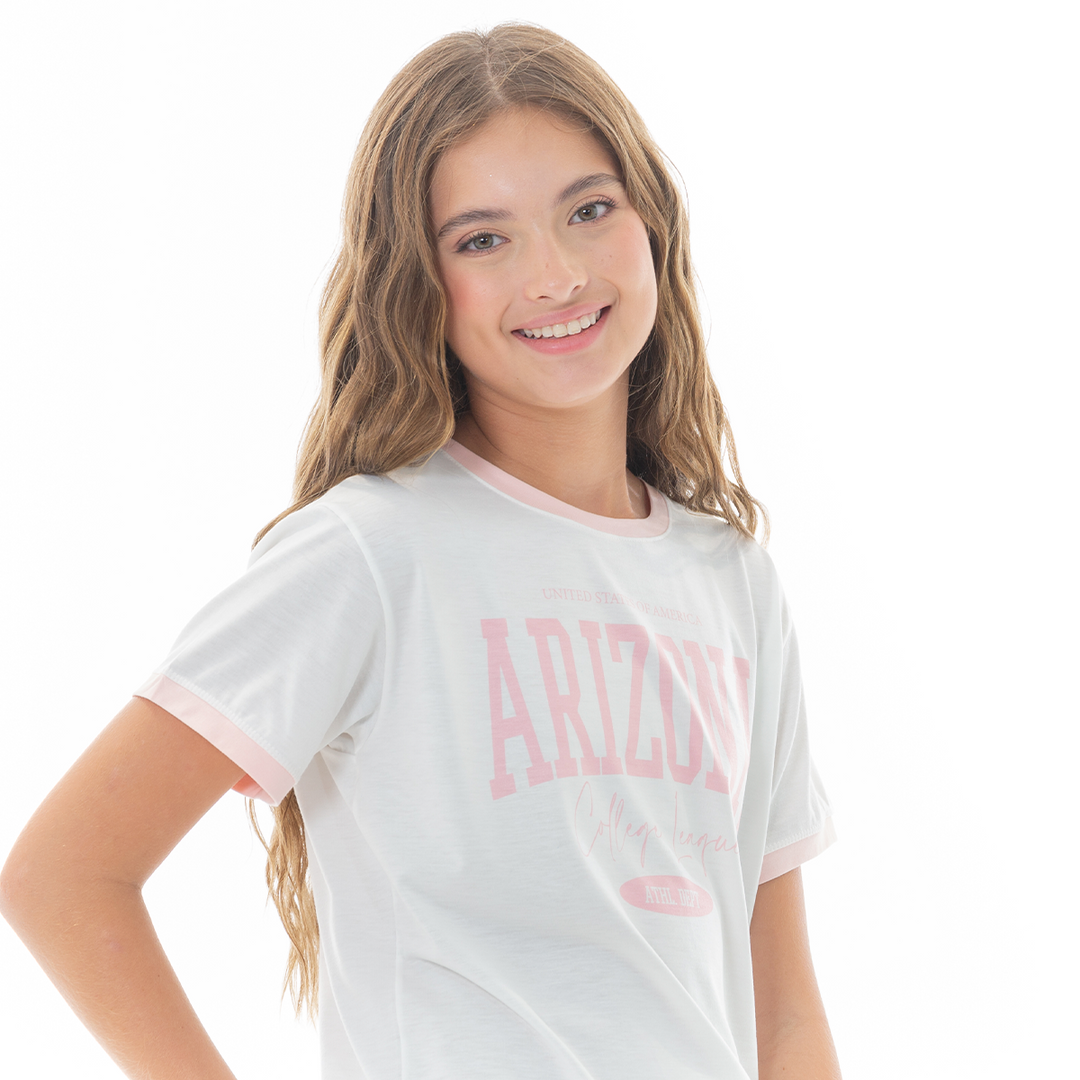 CAMISETA PARA NIÑAS CON DISEÑO ESTAMPADO -ARIZONA
