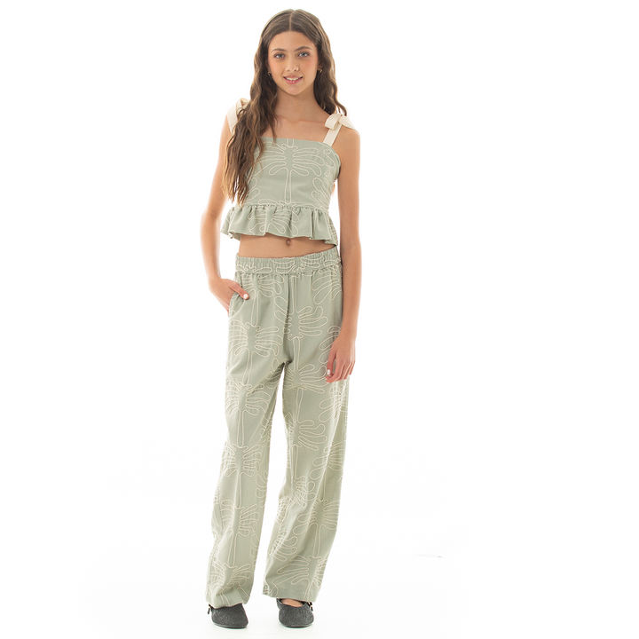 CROP TOP PARA NIÑAS CON DISEÑOS BORDADOS