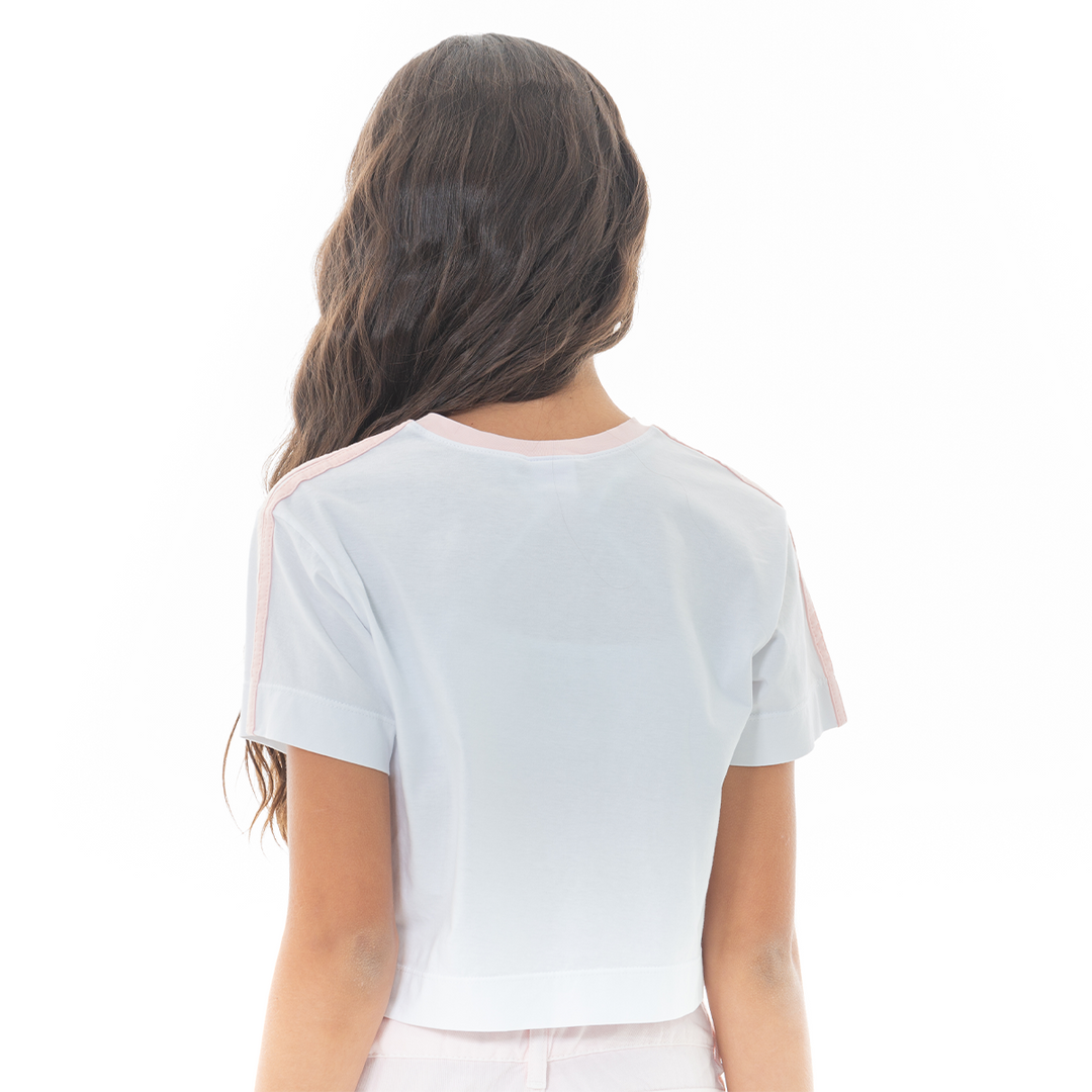 CAMISETA EN ALGODÓN CON BORDADO “PRETTY HEART” PARA NIÑAS