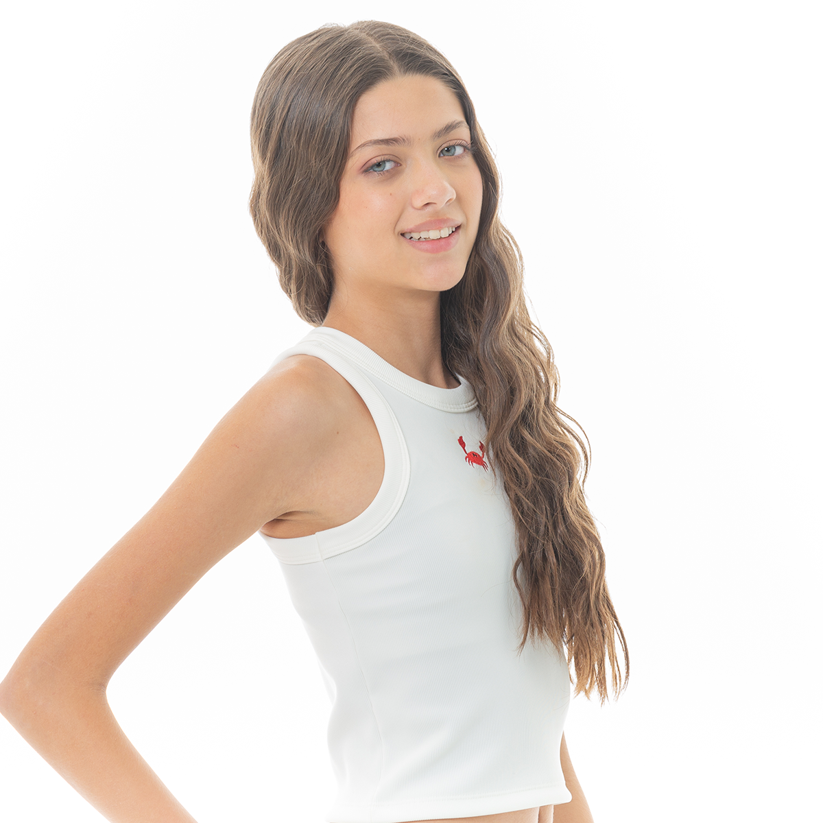 CROP TOP PARA NIÑAS CON DISEÑO BORDADO