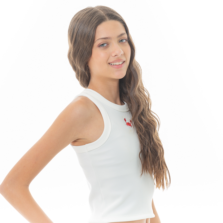 CROP TOP PARA NIÑAS CON DISEÑO BORDADO