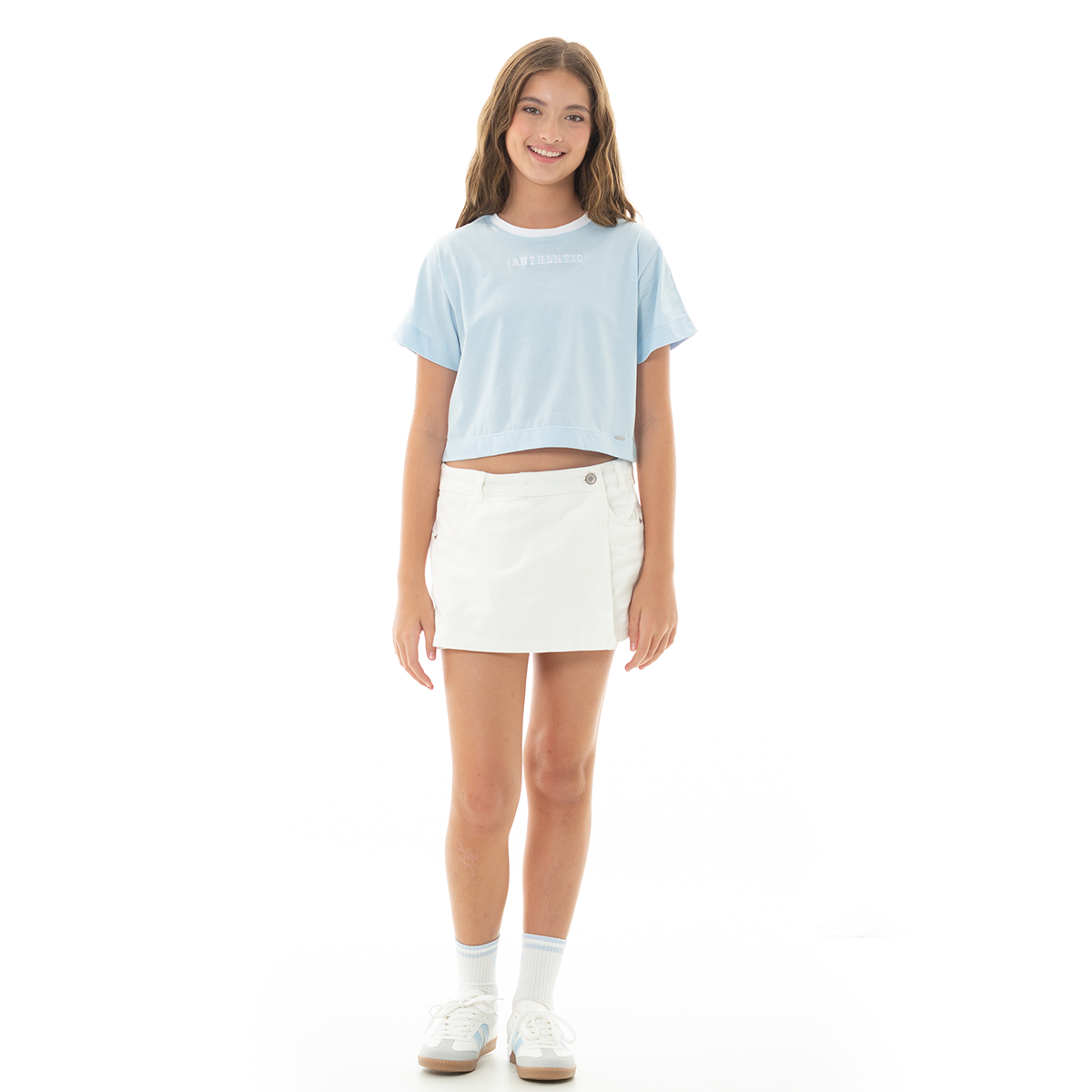Camiseta para niñas “authentic”  – azul claro