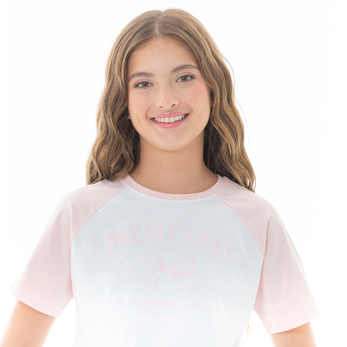 CAMISETA PARA NIÑAS CON DISEÑO ESTAMPADO - PRETTY VIBES