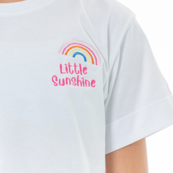 CAMISETA CROP “LITTLE SUNSHINE” EN ALGODÓN PARA NIÑAS