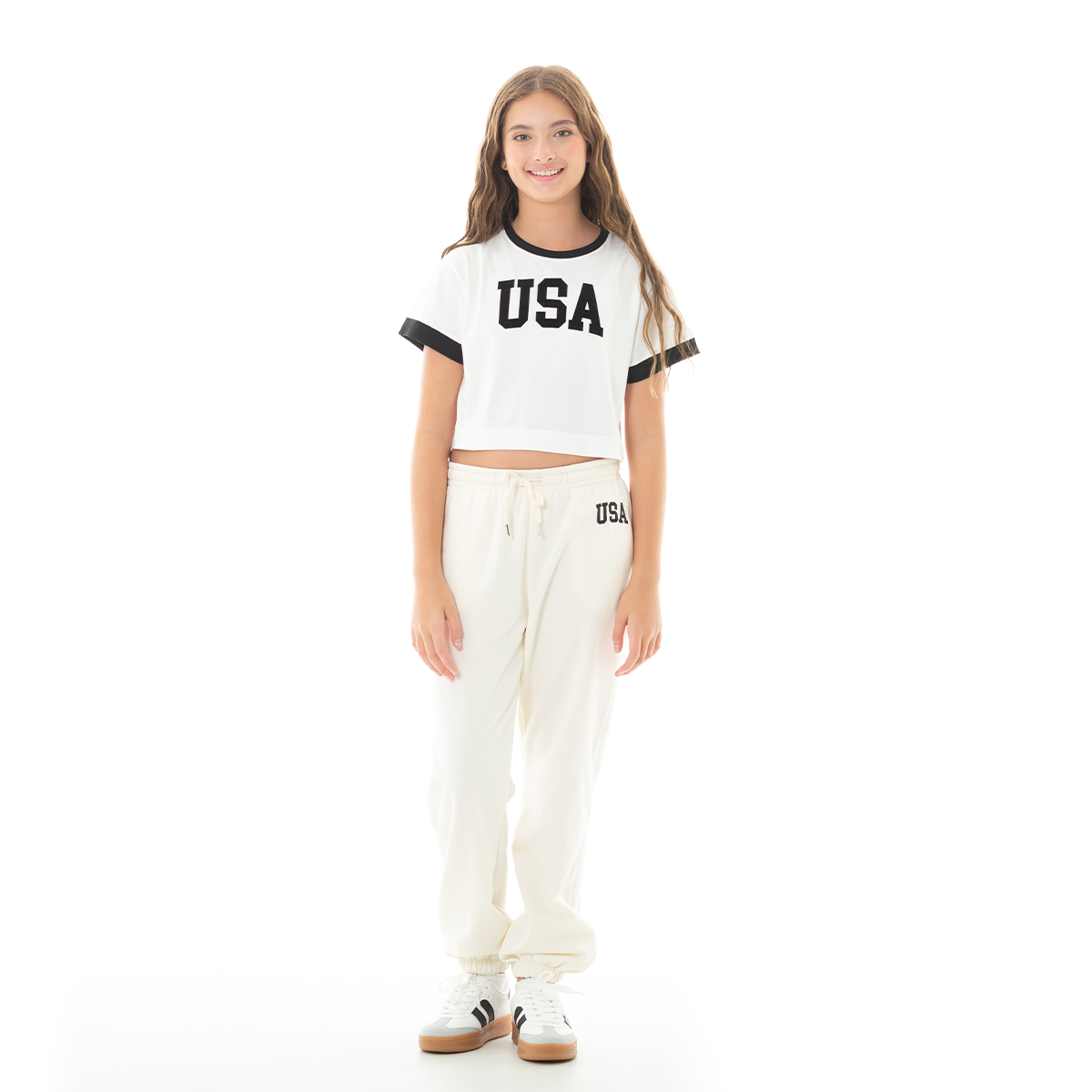 CAMISETA PARA NIÑAS CON DISEÑO ESTAMPADO - USA
