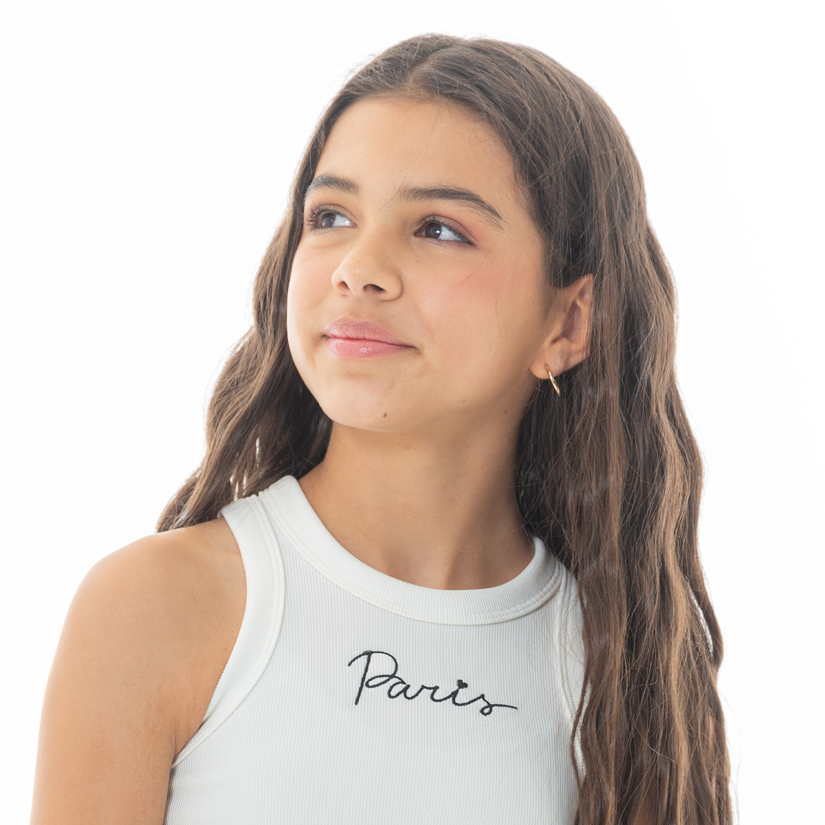 CROP TOP PARA NIÑAS CON BORDADO DE PARIS