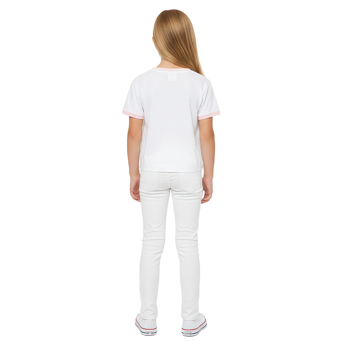 CAMISETA CROP PARA NIÑA CON DISEÑO ESTAMPADO FRANCE