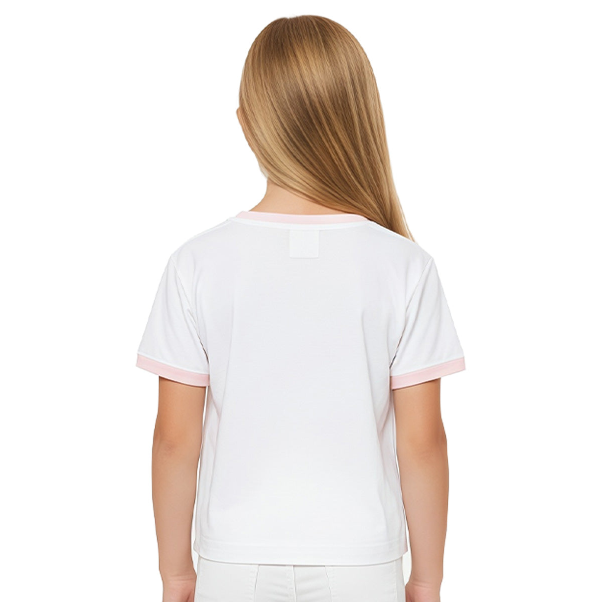 CAMISETA CROP PARA NIÑA CON DISEÑO ESTAMPADO FRANCE