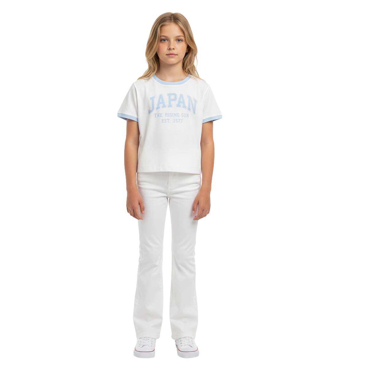 CAMISETA PARA NIÑAS CON DISEÑO ESTAMPADO JAPAN