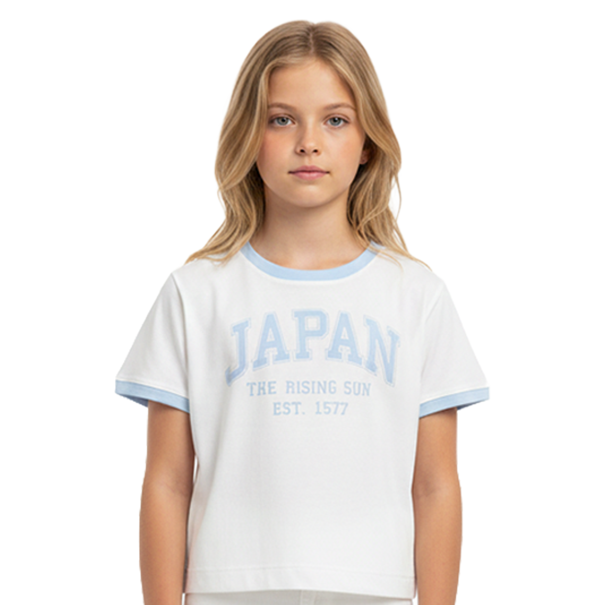 CAMISETA PARA NIÑAS CON DISEÑO ESTAMPADO JAPAN
