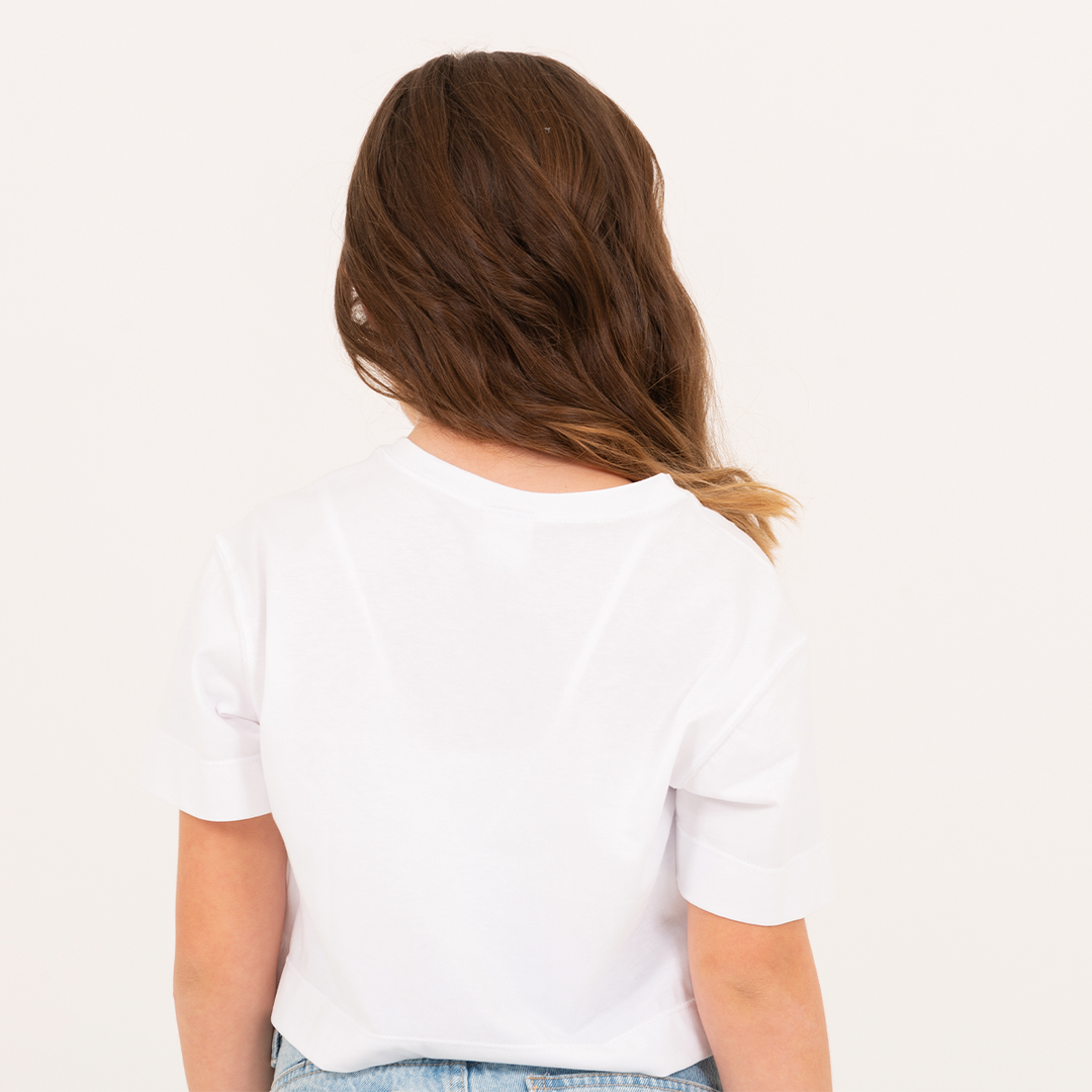 CAMISETA BORDADA PARA NIÑAS – OFF WHITE