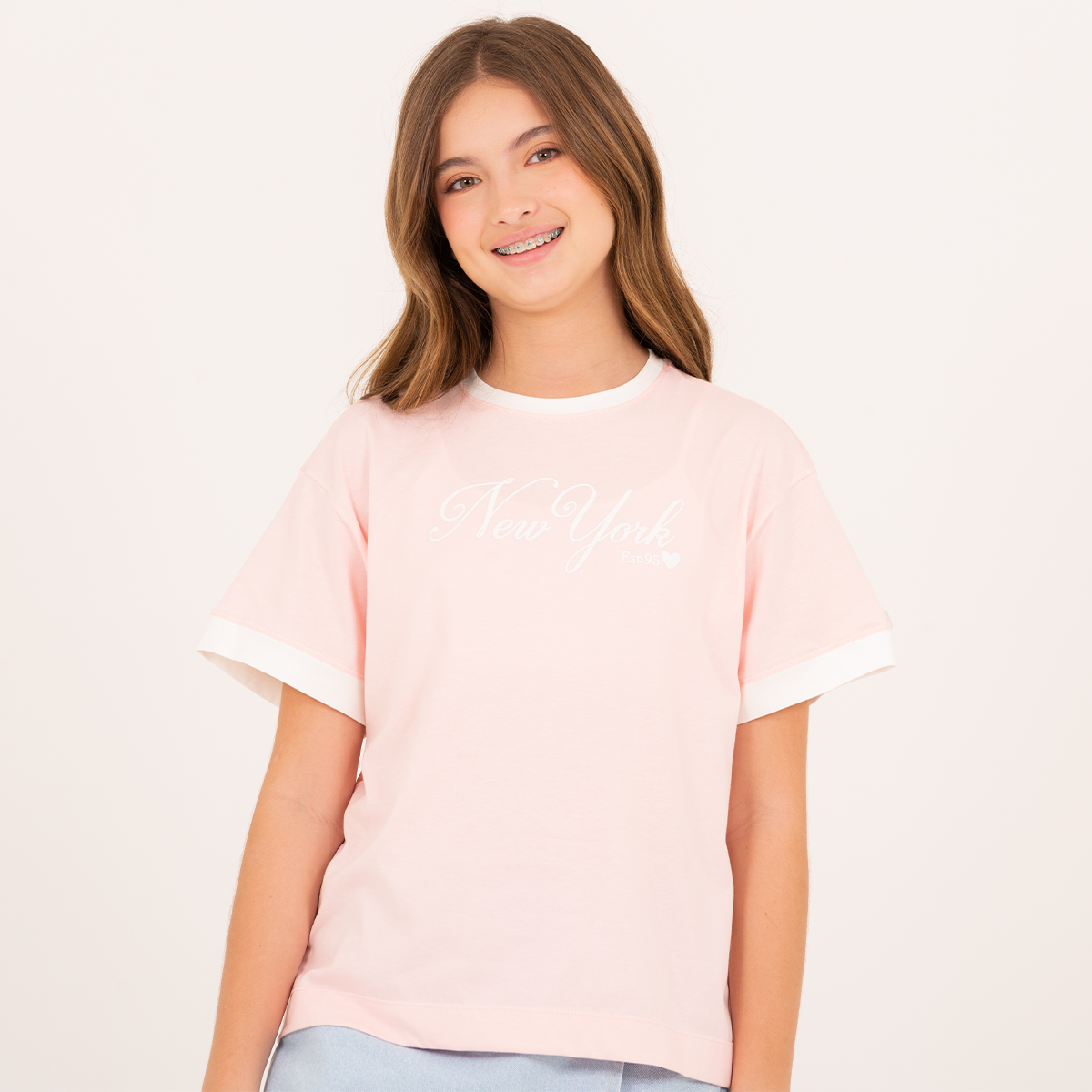 Camiseta para niñas con diseño grafico  – new york