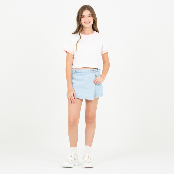 CAMISETA CROP EN ALGODÓN “BEVERLY HILLS” PARA NIÑAS