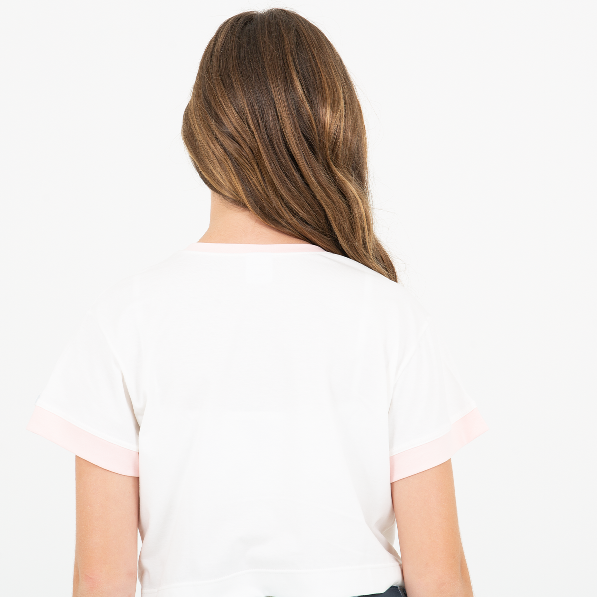 Camiseta crop para niñas en algodón “beverly hills” estampado