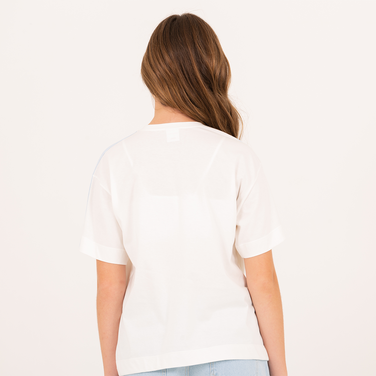 Camiseta para niña “nyc” tono a tono  – blanca