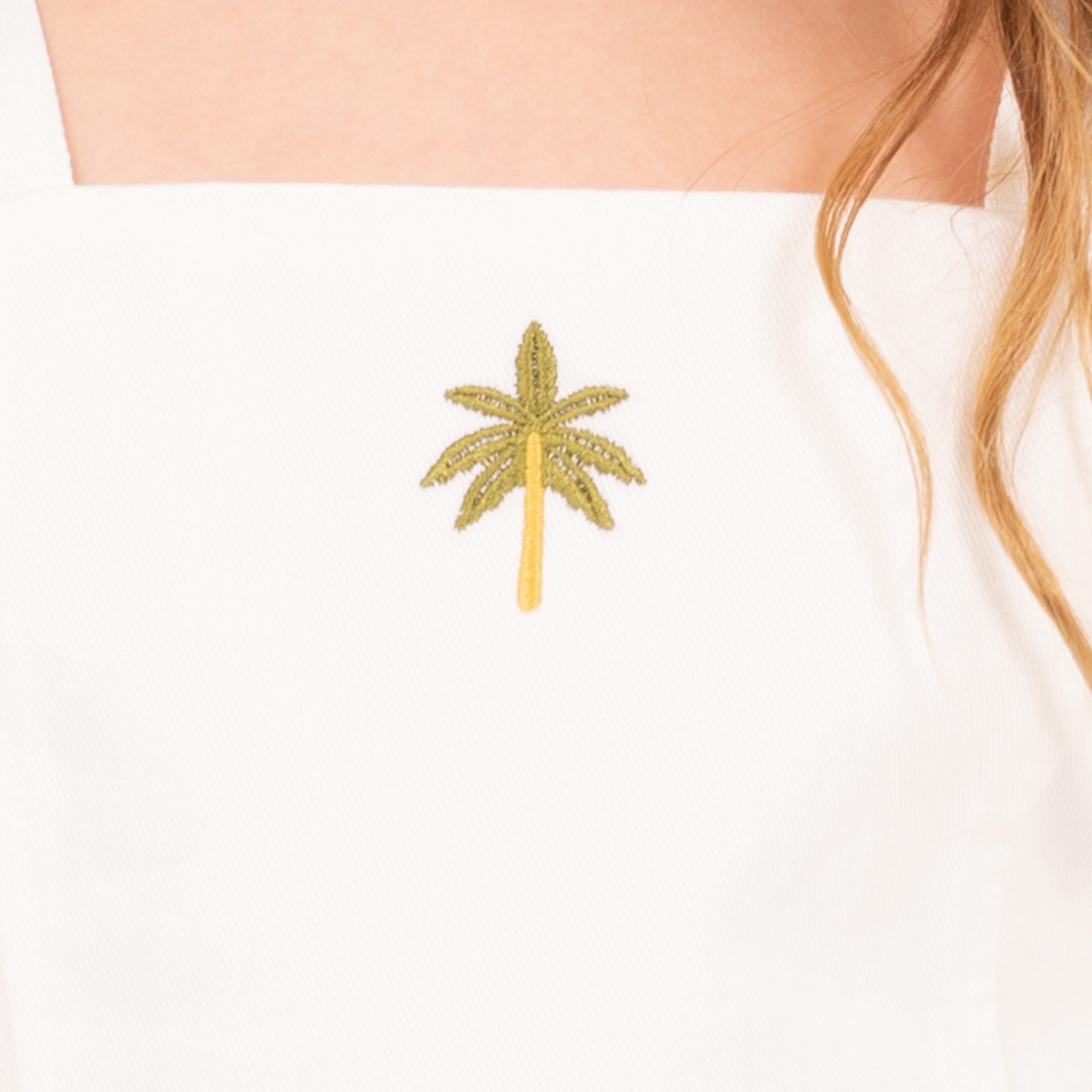 Crop top para niñas palm stories  – Off white