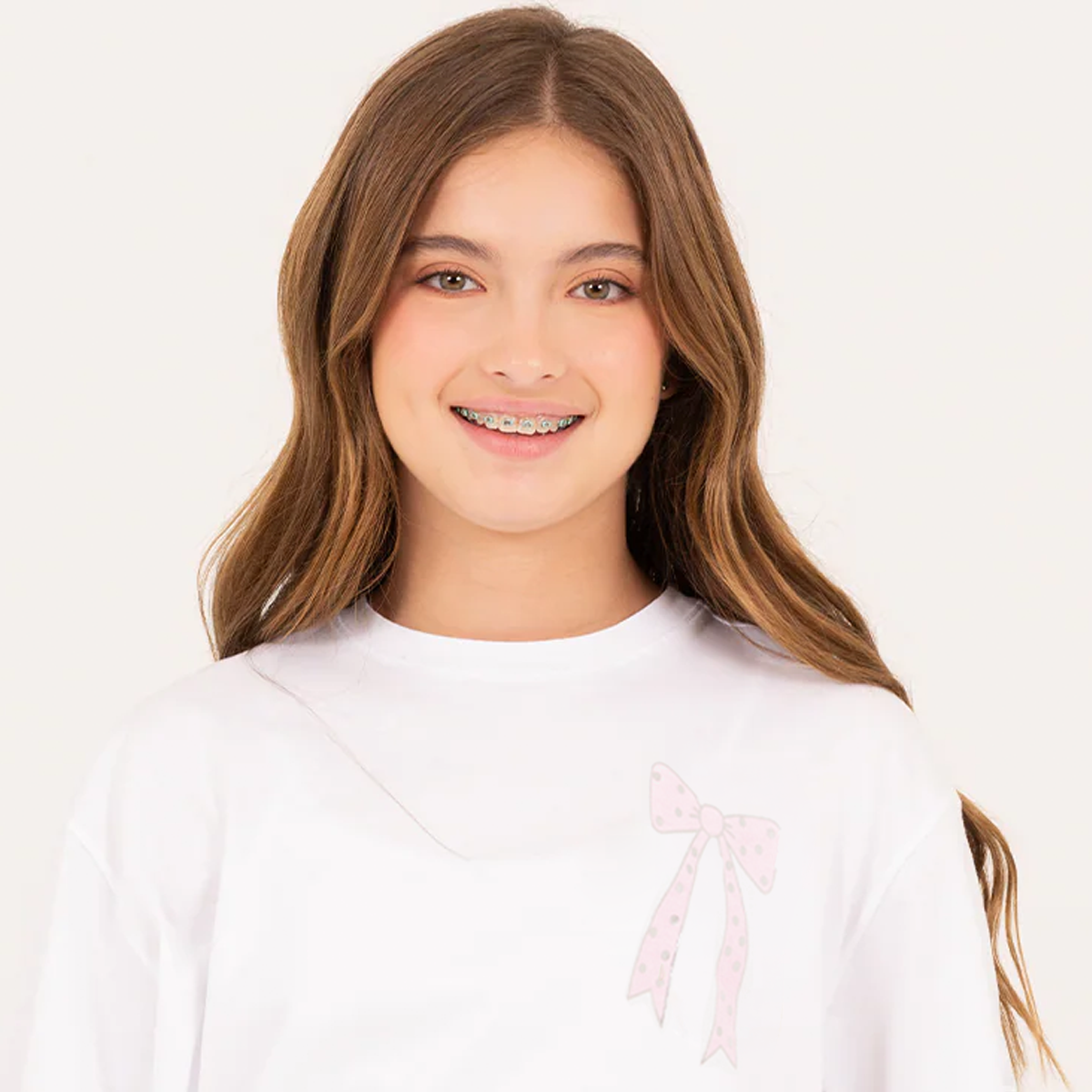 Camiseta para niñas con diseño estampado de moños