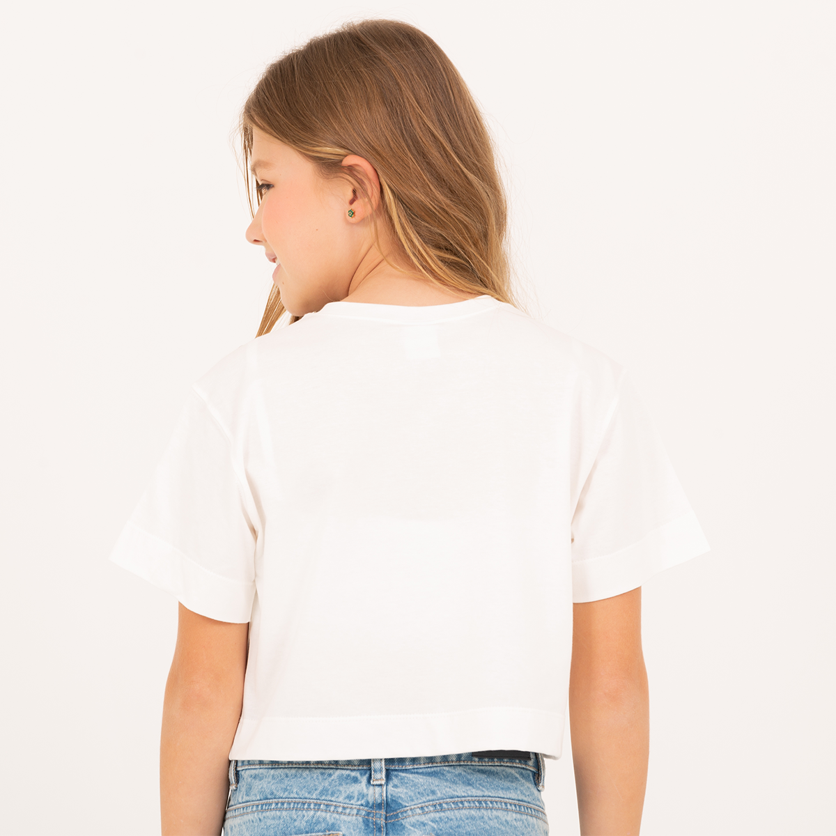 Camiseta para niñas con estrellas bordadas