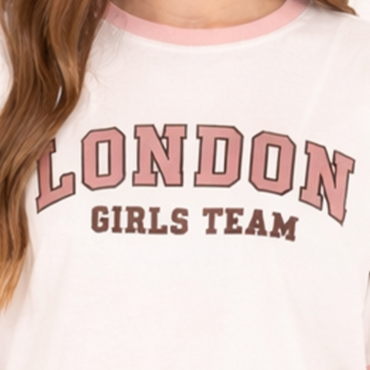 Camiseta para niñas con diseño estampado “London Girls team”
