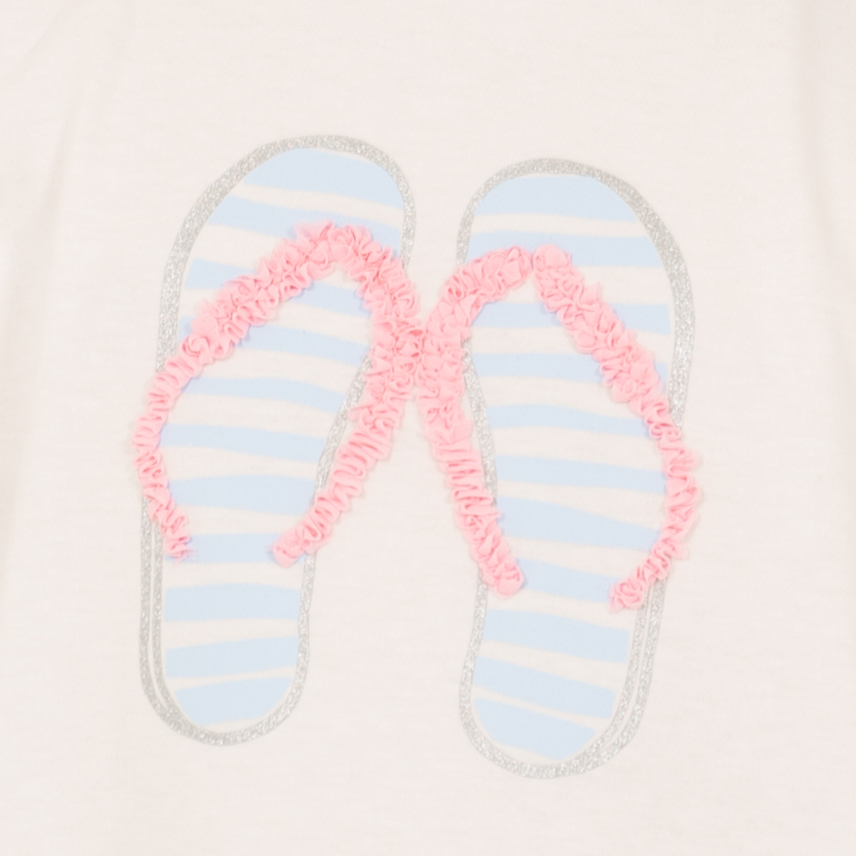 Camiseta para niñas con diseño estampado de sandalias