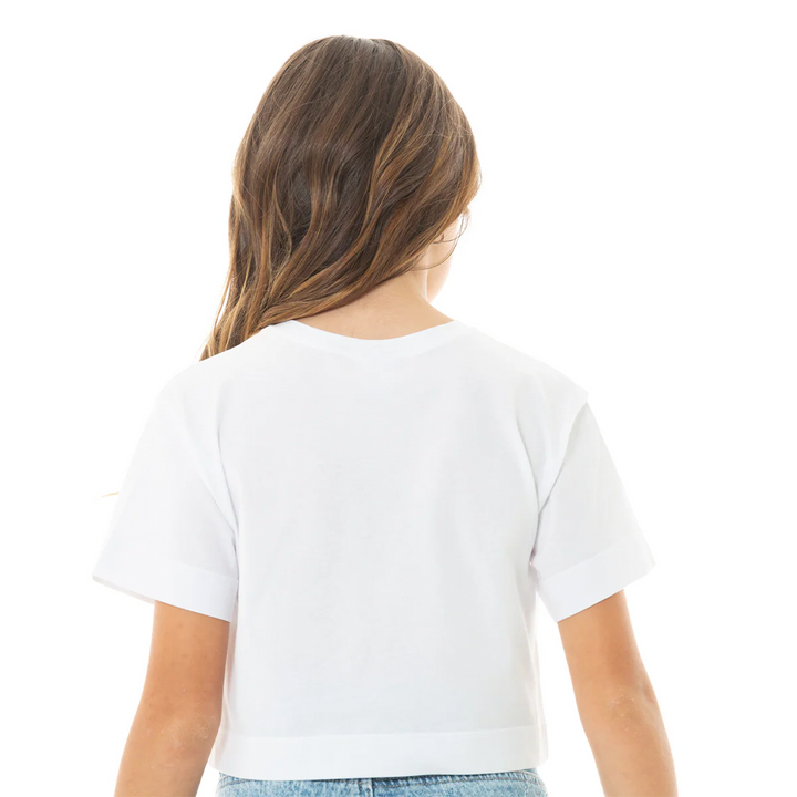 CAMISETA BLANCA PARA NIÑA CON CEREZAS BORDADAS