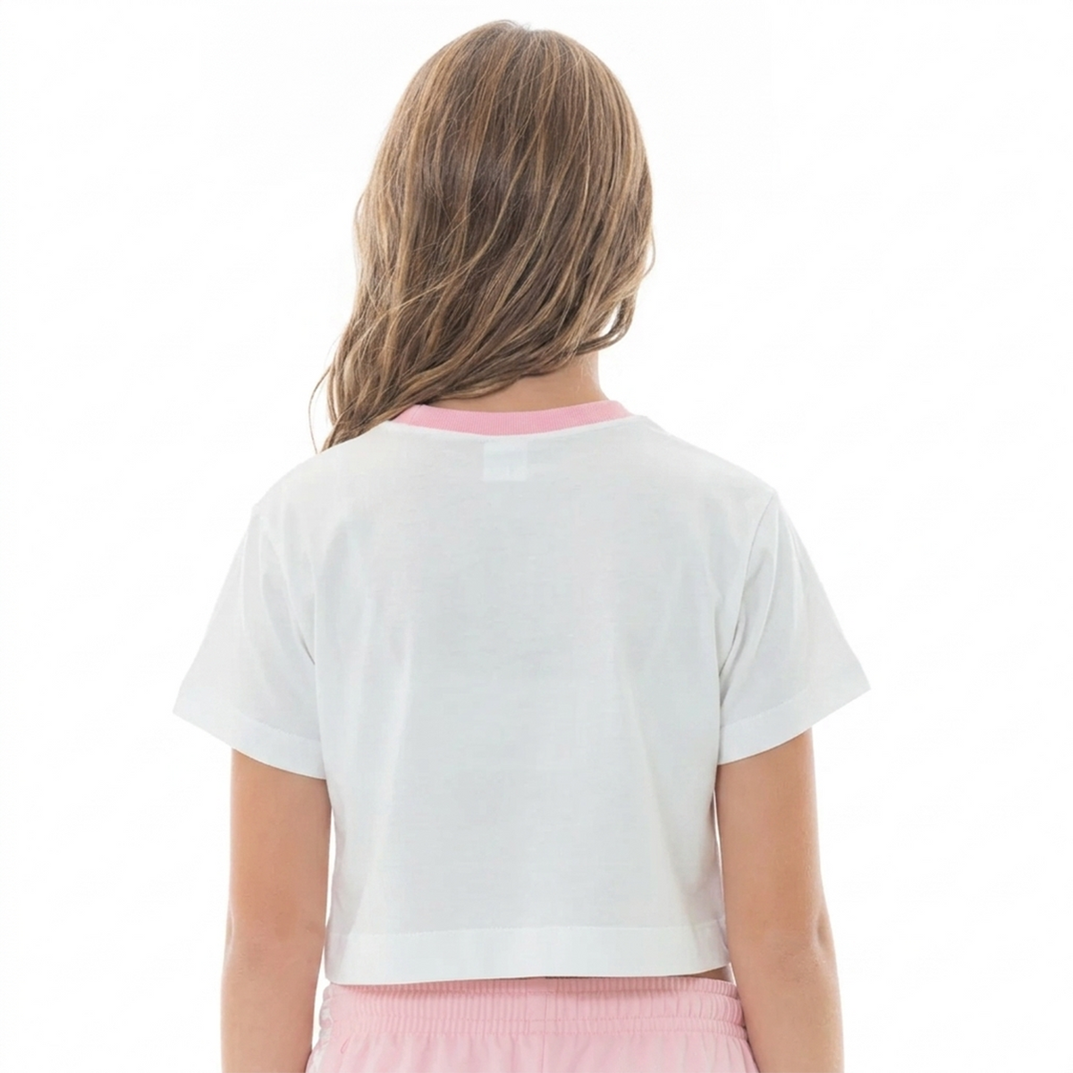 Camiseta para niñas con diseño de apliques “cherry bomb” Blanco