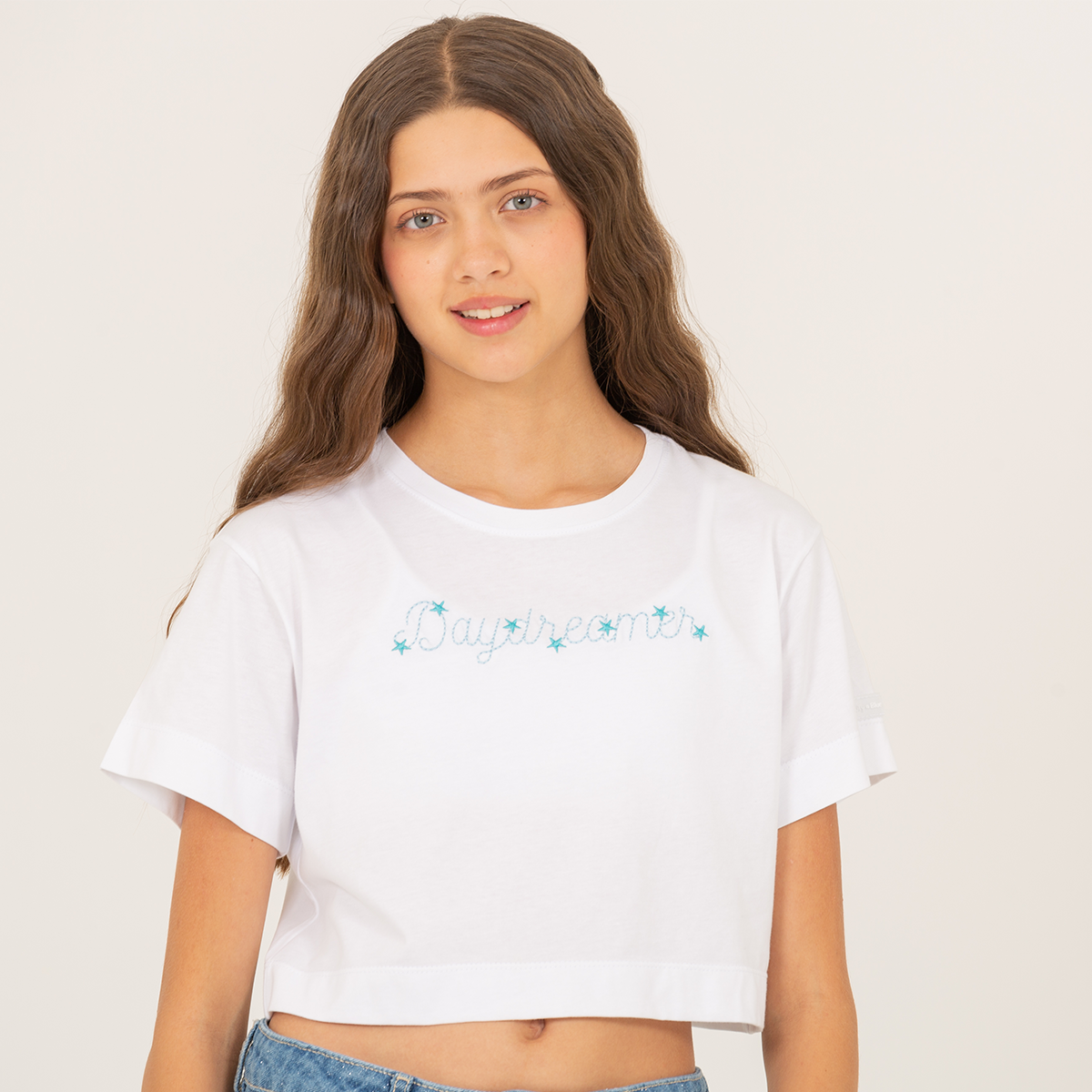 Camiseta para niñas con bordado "daydreamers"