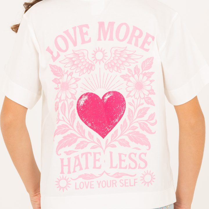 CAMISETA PARA NIÑAS CON DISEÑO ESTAMPADO LOVE MORE