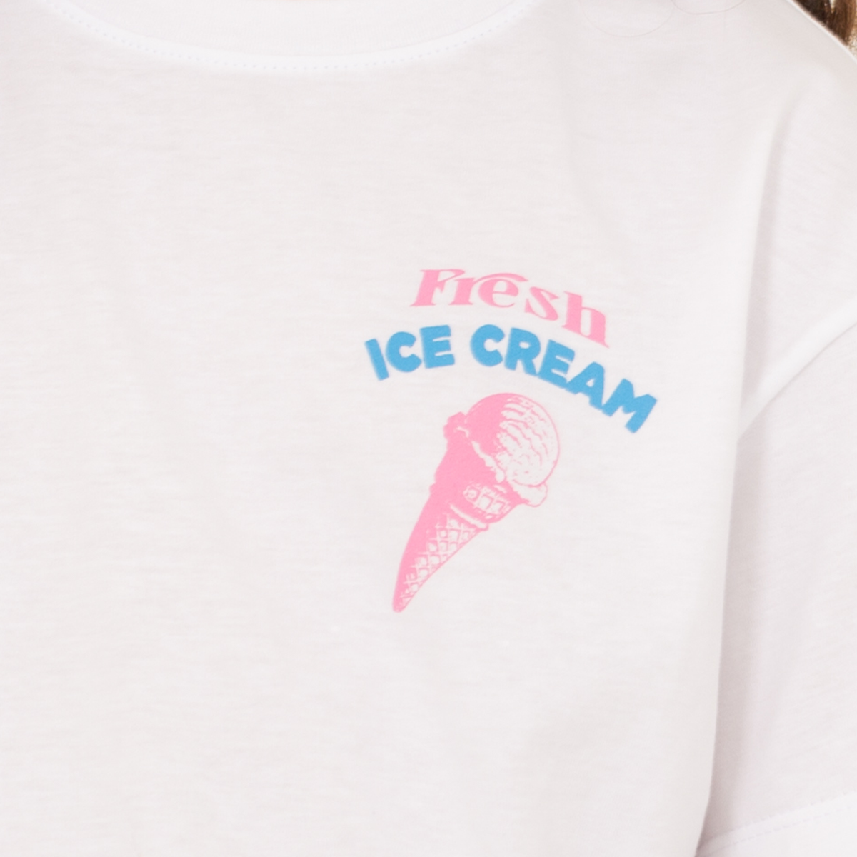 Camiseta para niñas con diseño estampado "fresh ice cream"