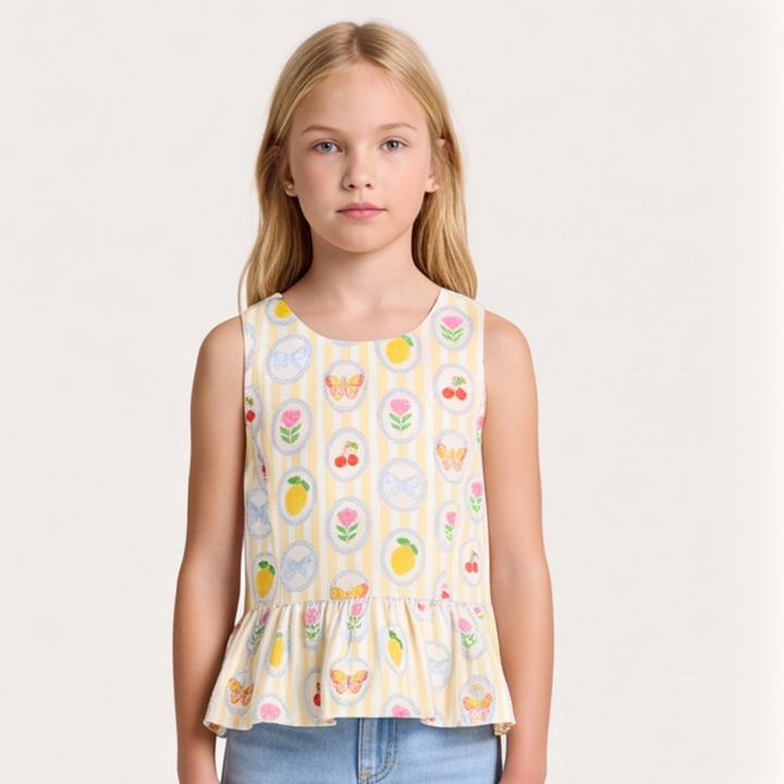 CROP TOP PARA NIÑAS CON DISEÑO ESTAMPADO