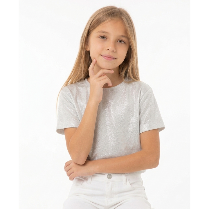 CAMISETA PARA NIÑA CON SHIMER