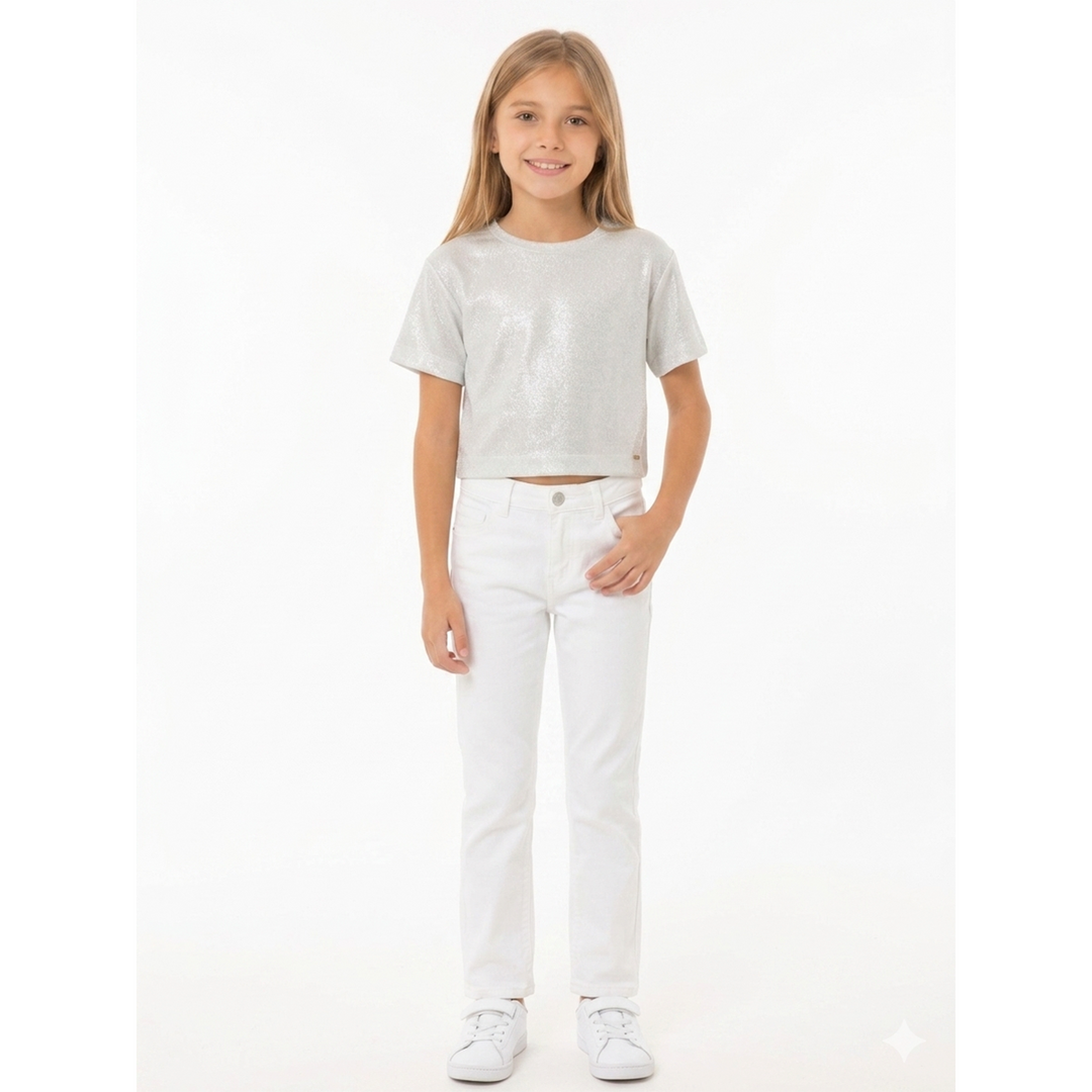 CAMISETA PARA NIÑA CON SHIMER