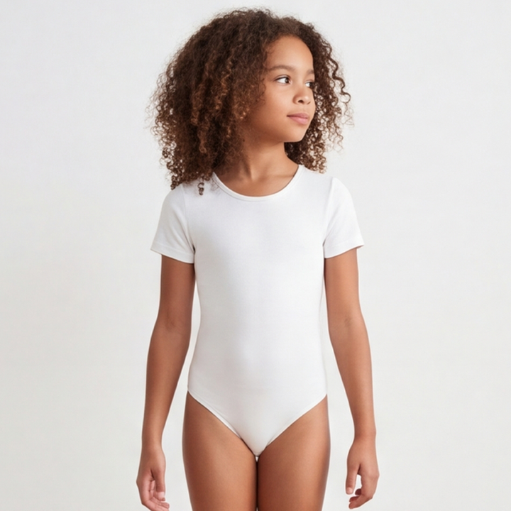 BODY PARA NIÑA DE MANGA CORTA