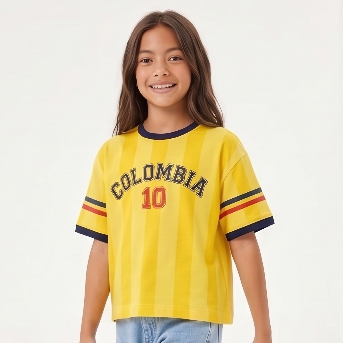 Camiseta para niña Colombia 10
