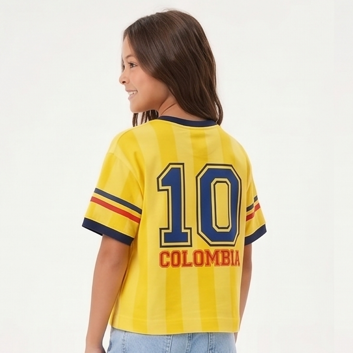 Camiseta para niña Colombia 10