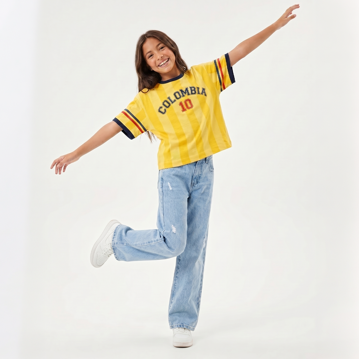Camiseta para niña Colombia 10