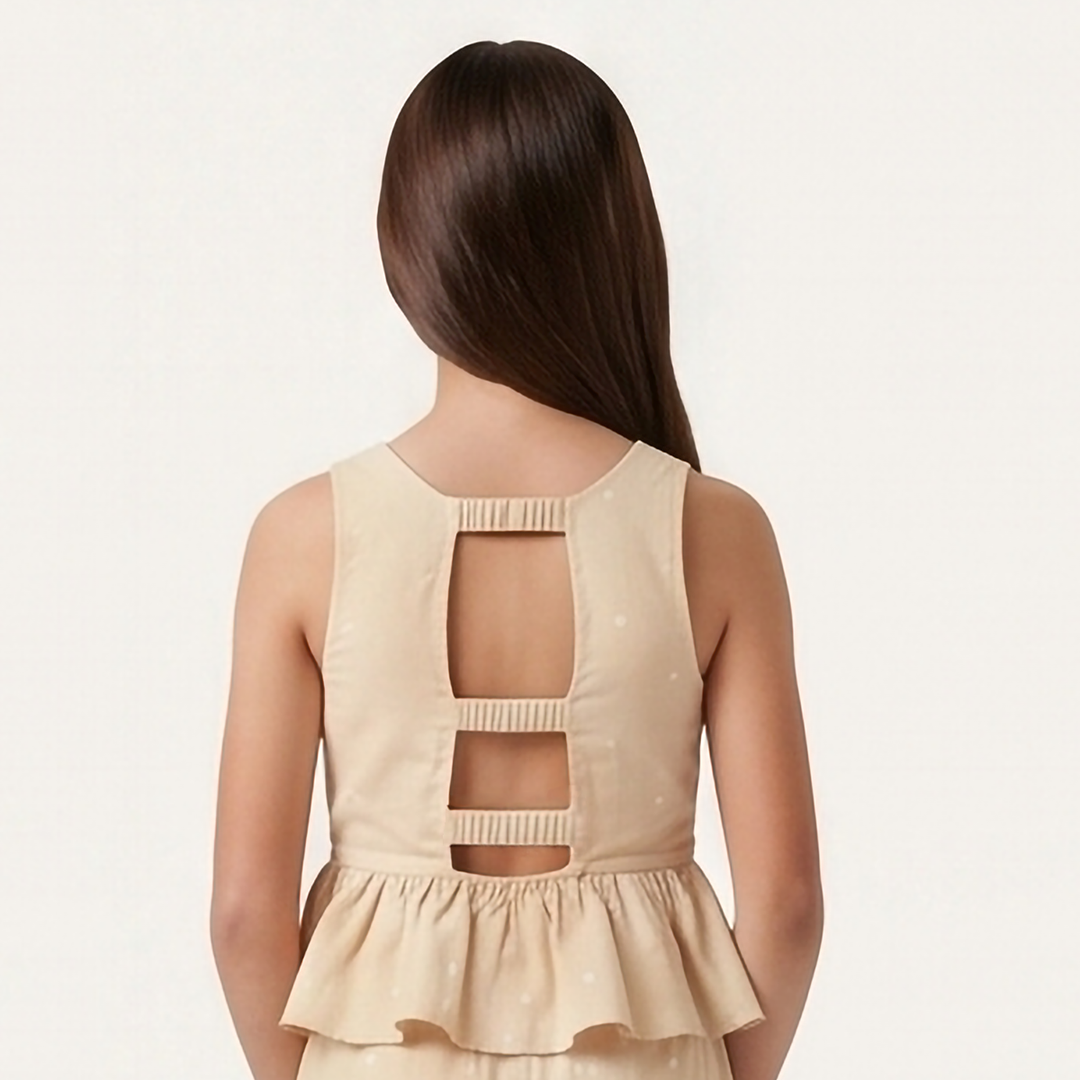 TOP PEPLUM PARA NIÑA BORDADO