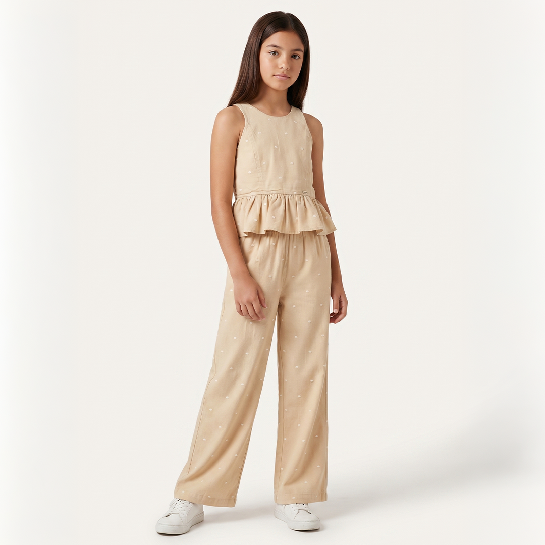 TOP PEPLUM PARA NIÑA BORDADO