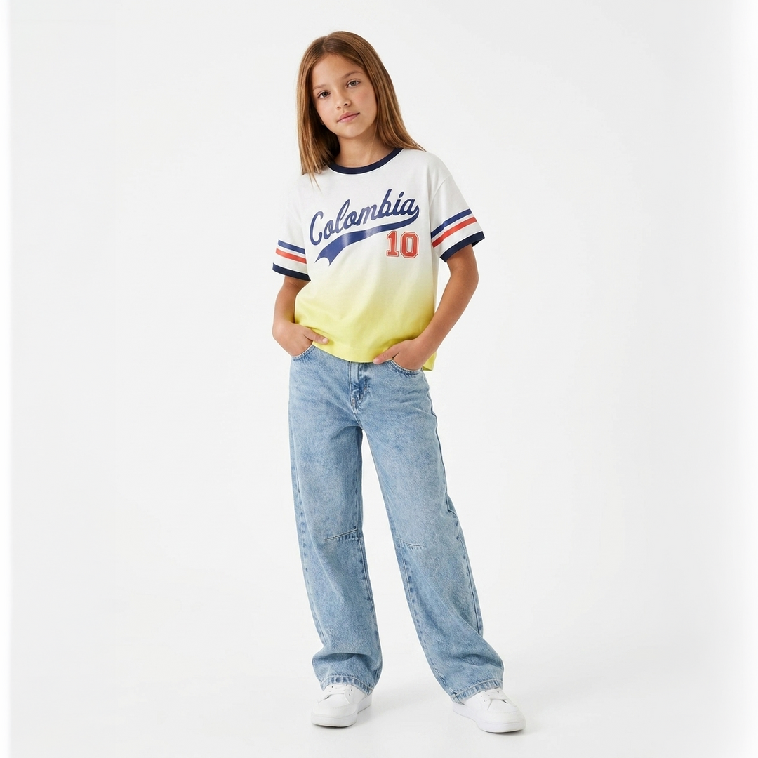 CAMISETA COLOMBIA PARA NIÑAS