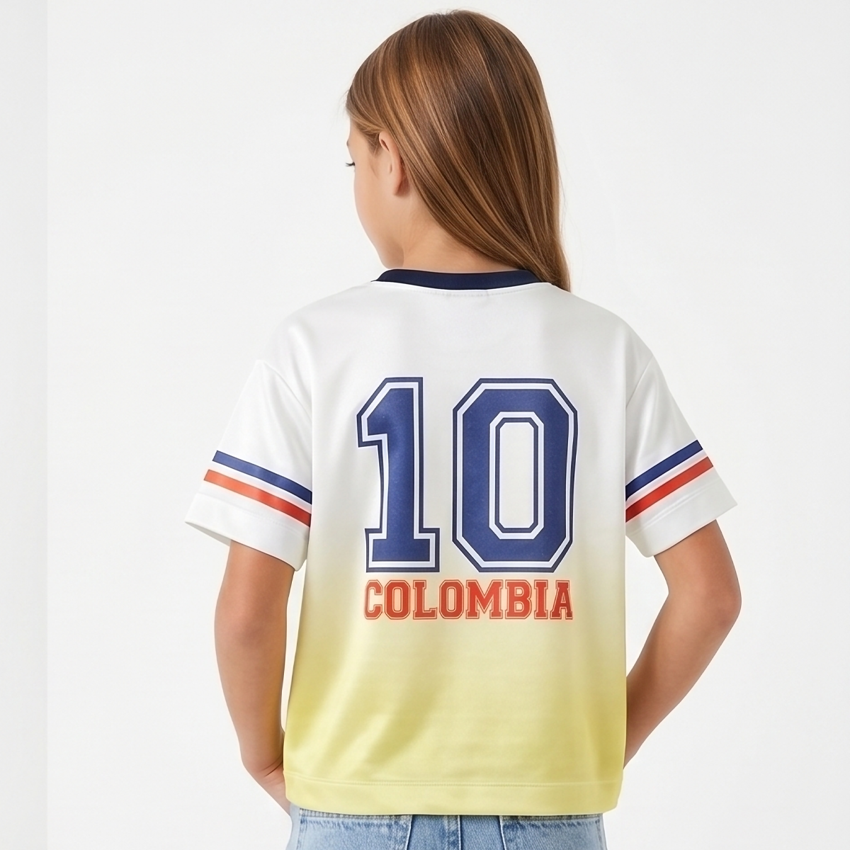 Camiseta para niñas Colombia 10